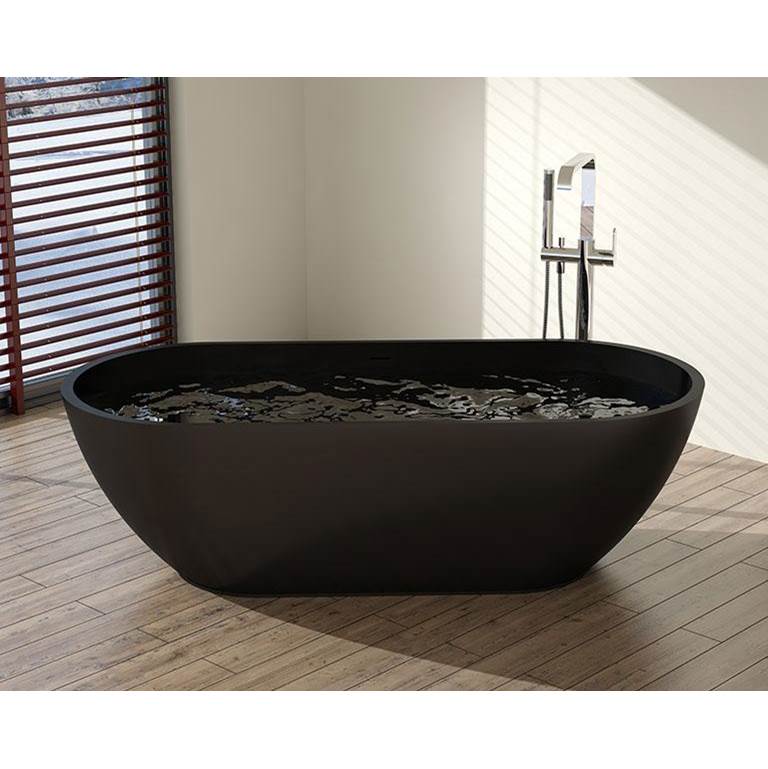 Badeloft Matte Black - BW-02-XL Freestanding Bath 70.9 x 31.5 x 21.3