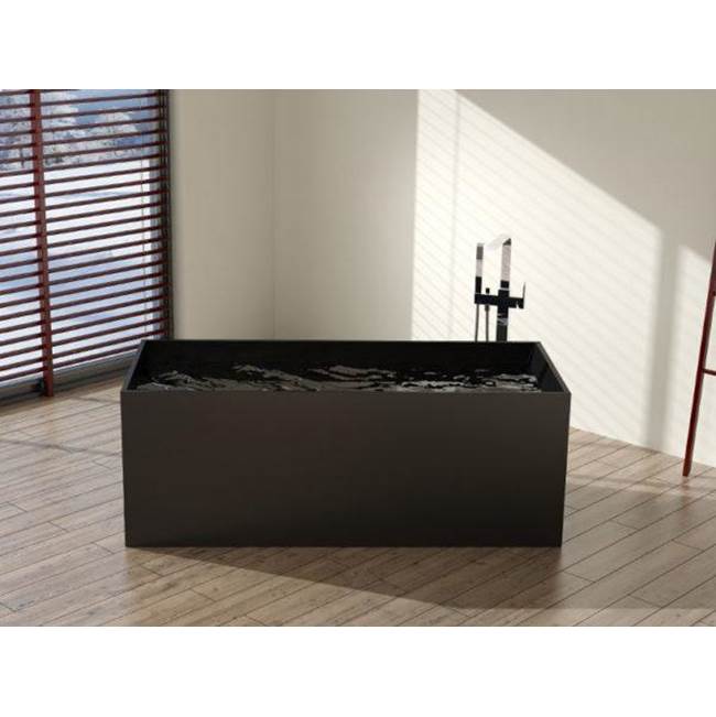 Badeloft Matte Black - BW-06-L Freestanding Bath 61.4 x 26.4 x 22.8