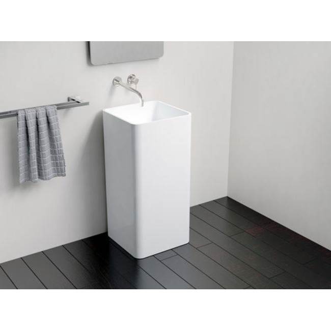 Badeloft Matte White - SB-01 Freestanding Sink 15.7 x 15.7 x 32.6 in