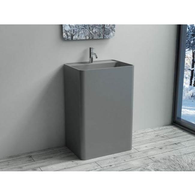 Badeloft Matte Grey - SB-02A Freestanding Sink 22.8 x 16.9 x 33.8 in