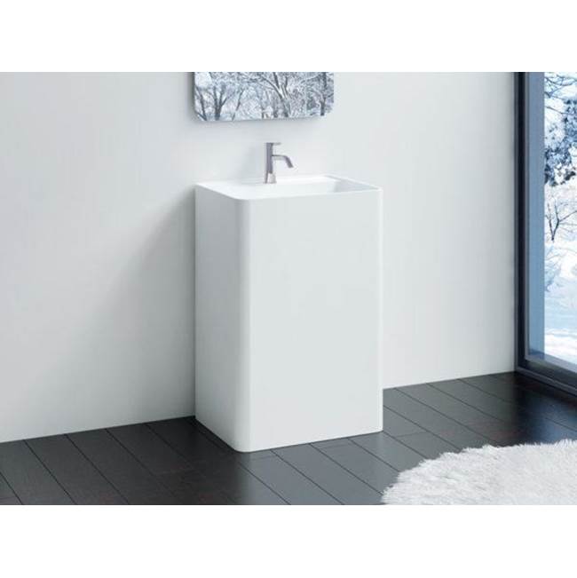 Badeloft Gloss White - SB-02A Freestanding Sink 22.8 x 16.9 x 33.8 in