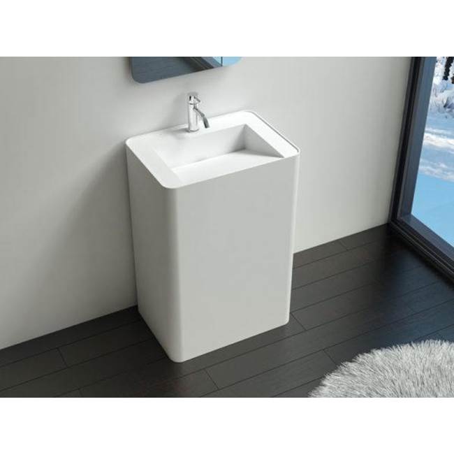 Badeloft Matte White - SB-04A Freestanding Sink 22.8 x 16.5 x 32.9 in