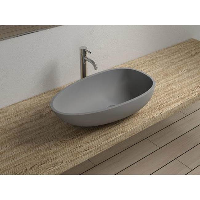 Badeloft Matte Gray - WB-01-GRY-M Countertop Sink 24.4 x 13.7 x 6.2 in