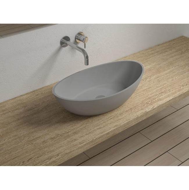 Badeloft Matte Gray - WB-03-GRY-M Countertop Sink 24.4 x 13.3 x 6.2 in