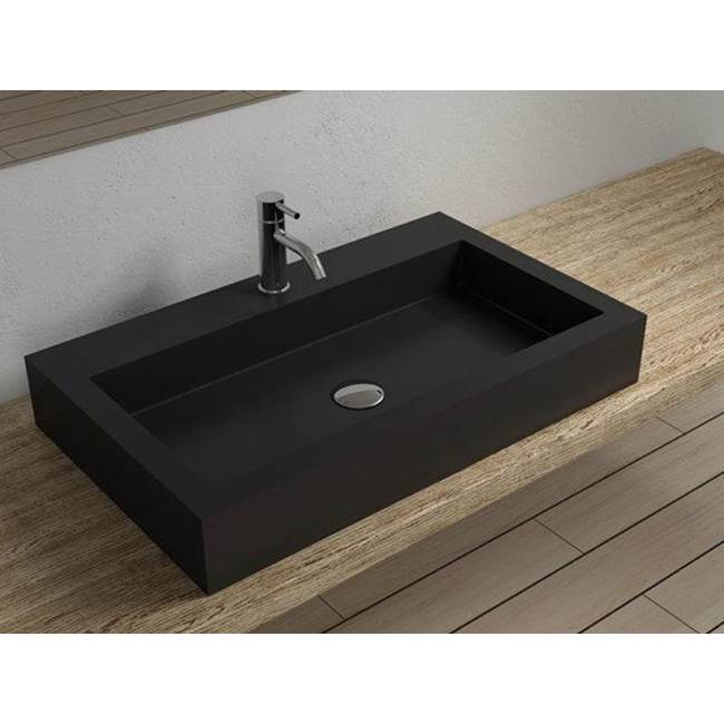 Badeloft Matte Black - WB-05-L-BLK-M Countertop Sink 31.4 x 18.8 x 4.7 in