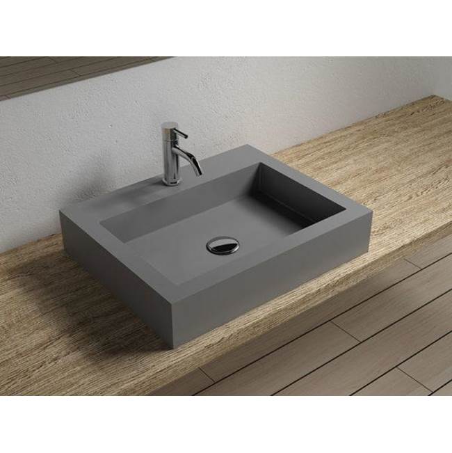 Badeloft Matte Gray - WB-05-GRY-M-GRY-M Countertop Sink 23.6 x 18.8 x 4.7 in