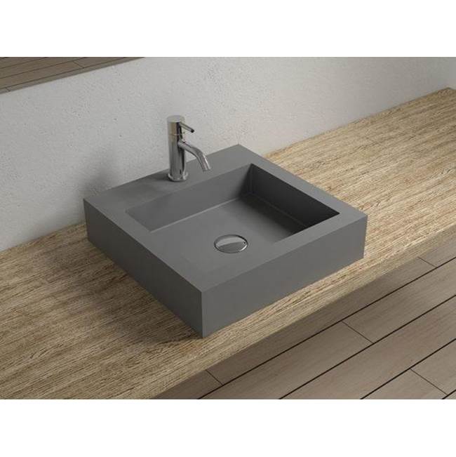 Badeloft Matte Gray - WB-05-S-GRY-M Countertop Sink 18.8 x 18.8 x 4.7 in