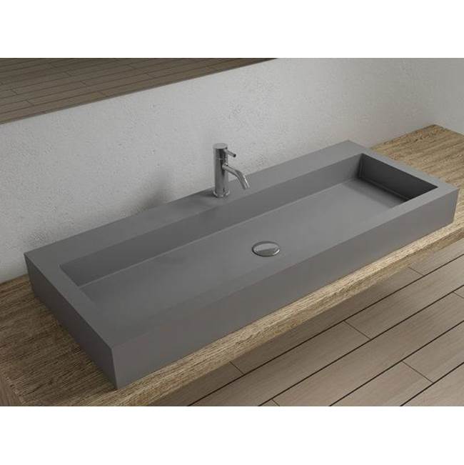 Badeloft Matte Gray - WB-05-XXL-GRY-G Countertop Sink 47.2 x 18.9 x 4.7 in