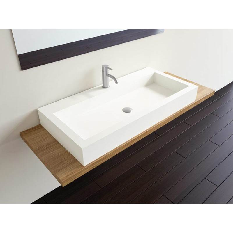 Badeloft Gloss White - WB-05-XL-G Countertop Sink 39.3 x 18.8 x 4.7 in
