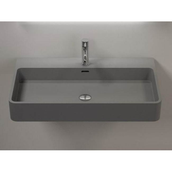 Badeloft Matte Gray - WT-01-L Wall Mounted Sink 31.4 x 17.7 x 4.7 in