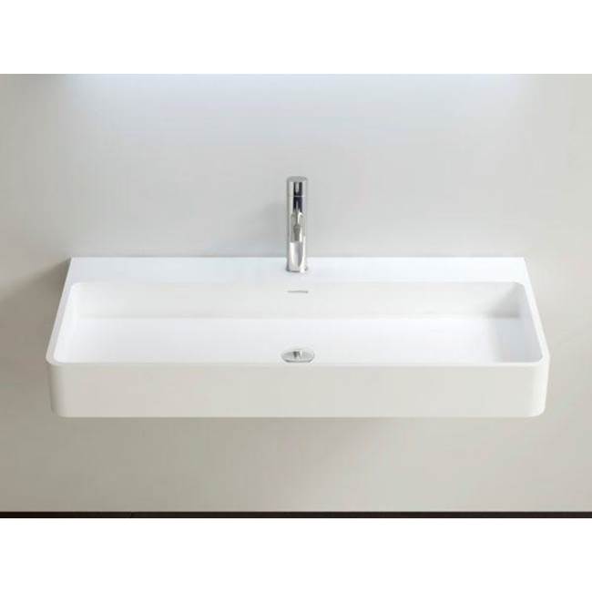 Badeloft Matte White - WT-01-XL Wall Mounted Sink 39.4 x 17.7 x 4.7 in