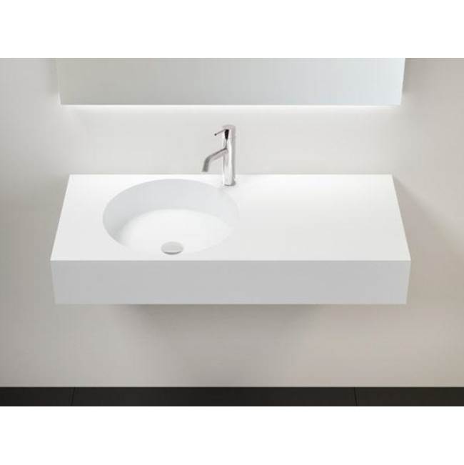 Badeloft Matte White - WT-02-A Wall Mounted Sink 39.4 x 17.7 x 6.1 in