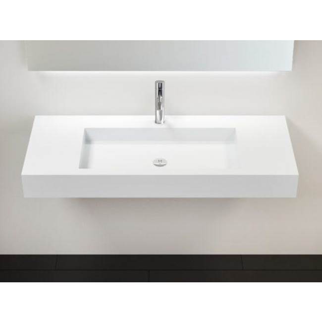 Badeloft Gloss White - WT-03 Wall Mounted Sink 47.2 x 18.9 x 4.9 in