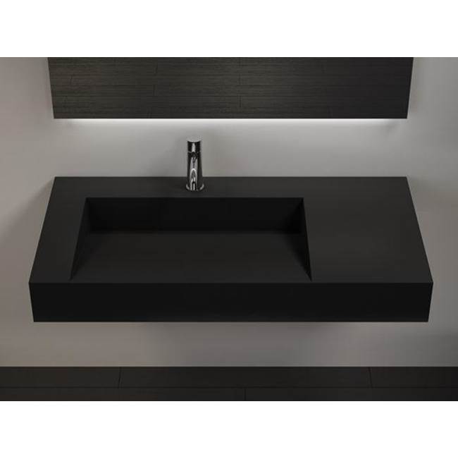 Badeloft Matte Black - WT-04-A Wall Mounted Sink 39.4 x 19.6 x 4.9 in