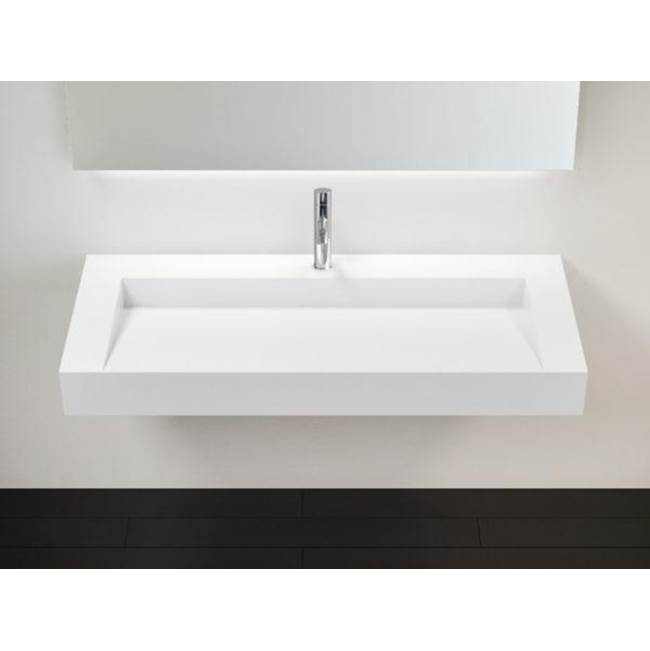 Badeloft Matte White - WT-04-C Wall Mounted Sink 47.2 x 19.7 x 4.9 in