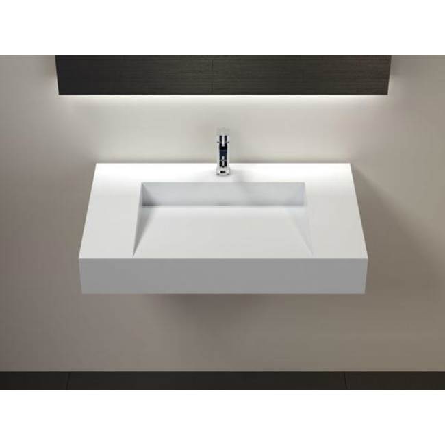 Badeloft Matte White - WT-04-D Wall Mounted Sink 31.4 x 19.6 x 4.9 in