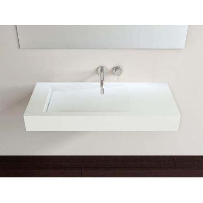Badeloft Matte White - WT-05-A Wall Mounted Sink 47.2 x 19.6 x 4.9 in