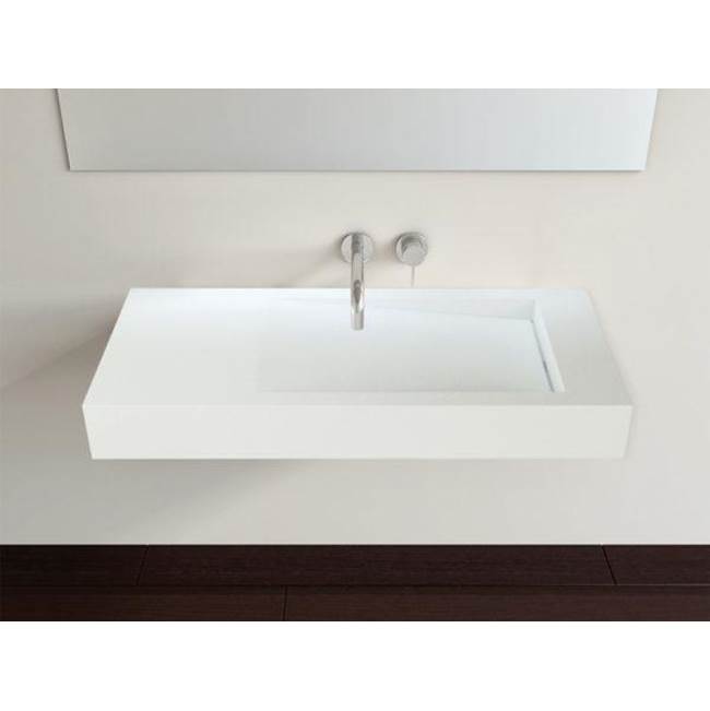 Badeloft Matte White - WT-05-B Wall Mounted Sink 47.2 x 19.6 x 4.9 in