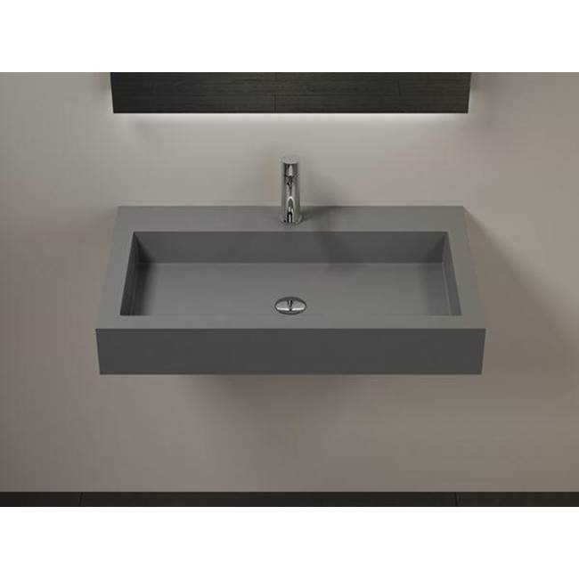 Badeloft Matte Gray - WT-06-L Wall Mounted Sink 31.4 x 18.8 x 4.7 in
