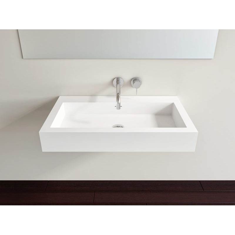 Badeloft Matte White - WT-06-L Wall Mounted Sink 31.4 x 18.8 x 4.7 in