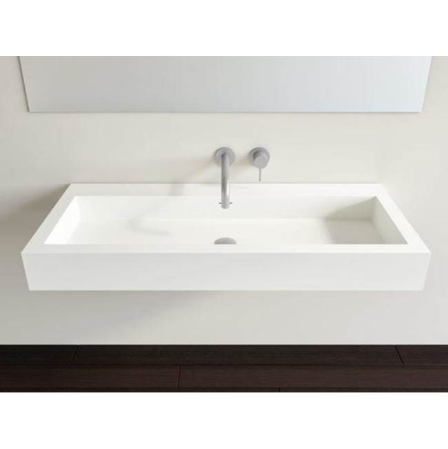 Badeloft Gloss White - WT-06-XXL Wall Mounted Sink 47.2 x 18.8 x 4.7 in