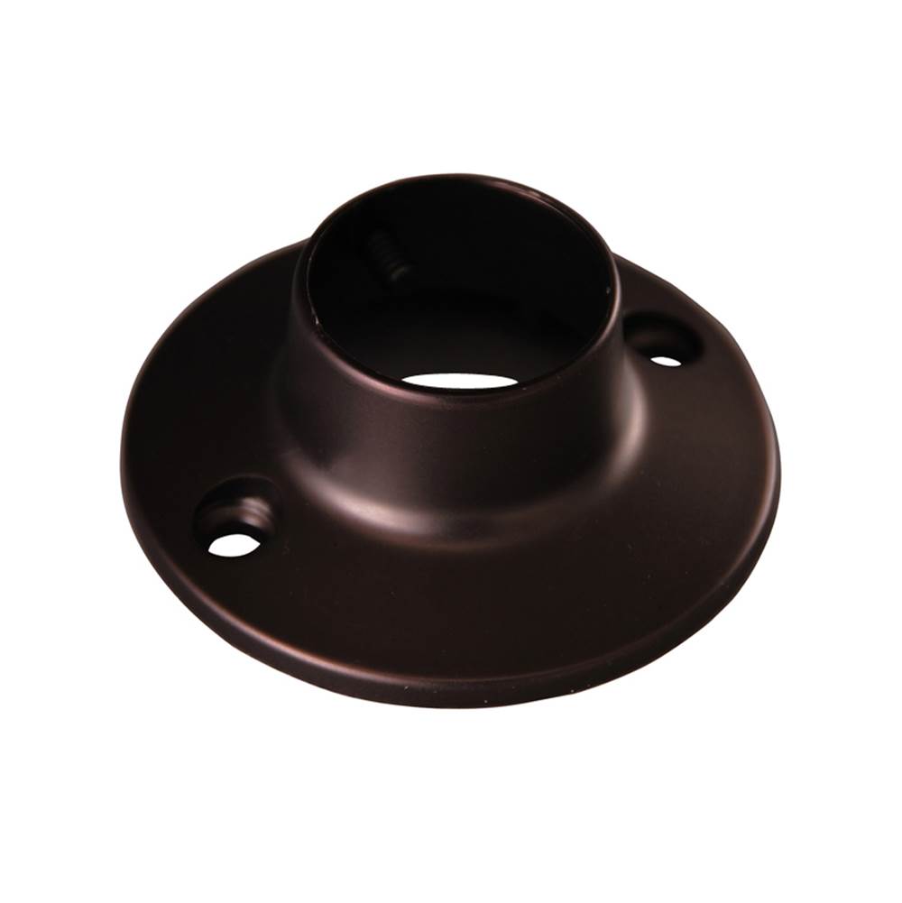 Barclay Heavy Round Die Cast Flanges, Pair, Oil Rubbed Bronze