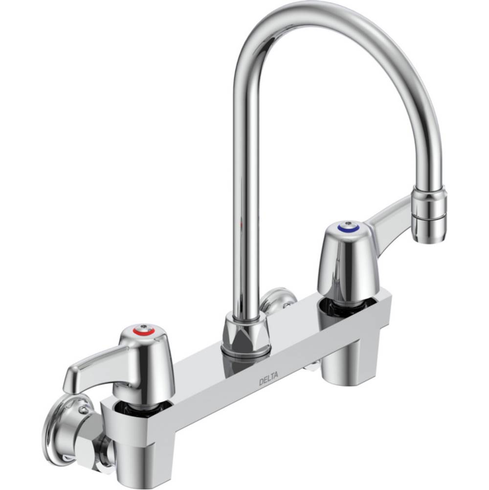 Delta Commercial Commercial 28C3 / 28C4 / 28C6: Two Handle 8'' Wall Mount Service Sink Faucet