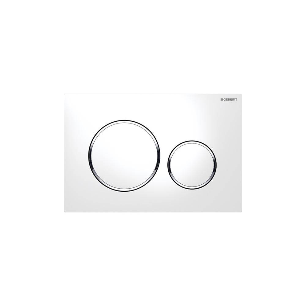 Geberit Geberit actuator plate Sigma20 for dual flush: white matt coated, easy-to-clean coated, bright chrome-plated
