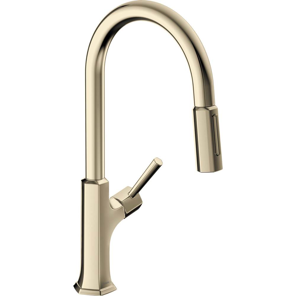 Hansgrohe Locarno HighArc Kitchen Faucet, 2-Spray Pull-Down, 1.75 GPM in Polished Nickel