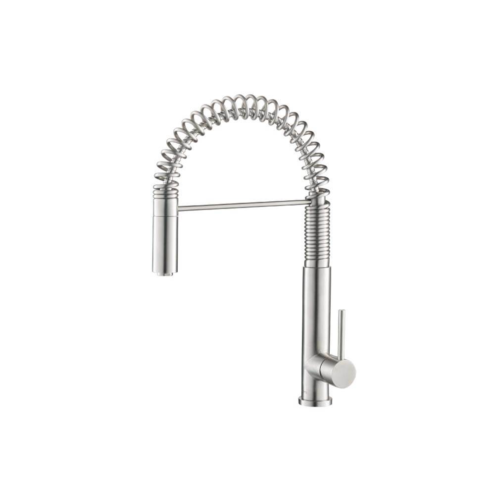 Isenberg Dixie - Semi-Professional Dual Spray Stainless Steel Kitchen Faucet With Pull Out