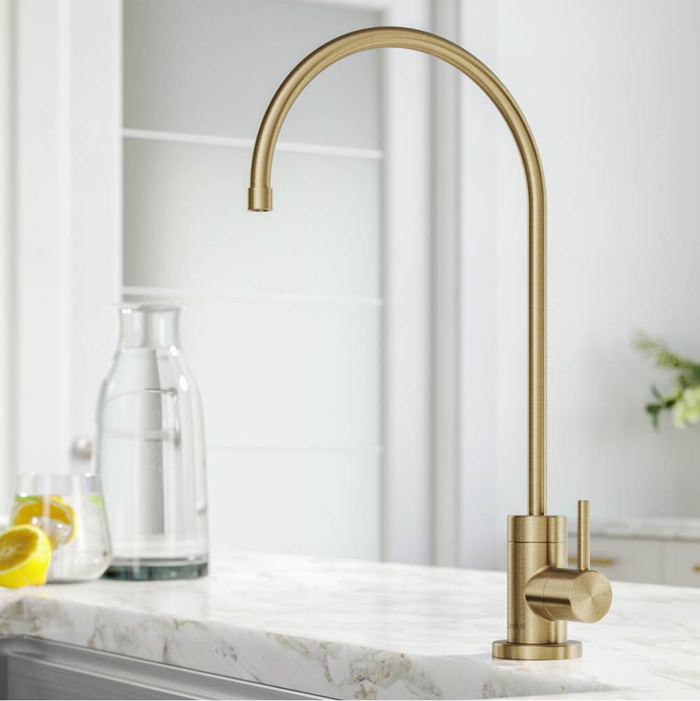 Kraus Purita 100 percent Lead-Free Kitchen Water Filter Faucet in Brushed Gold