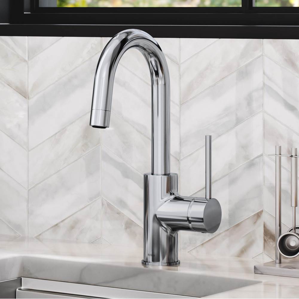 Kraus KRAUS Oletto™ Single Handle Kitchen Bar Faucet in Chrome Finish