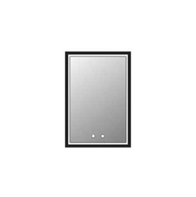 Madeli Illusion Lighted Mirrored Cabinet , 20X30''Right Hinged-Recessed Mount, Pol. Chrome Frame-Lumen Touch+, Dimmer-Defogger-2700/4000 Kelvin