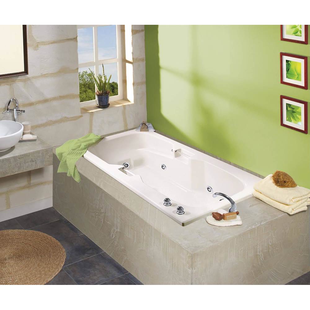 Maax Lopez 7236 Acrylic Alcove End Drain Bathtub in White