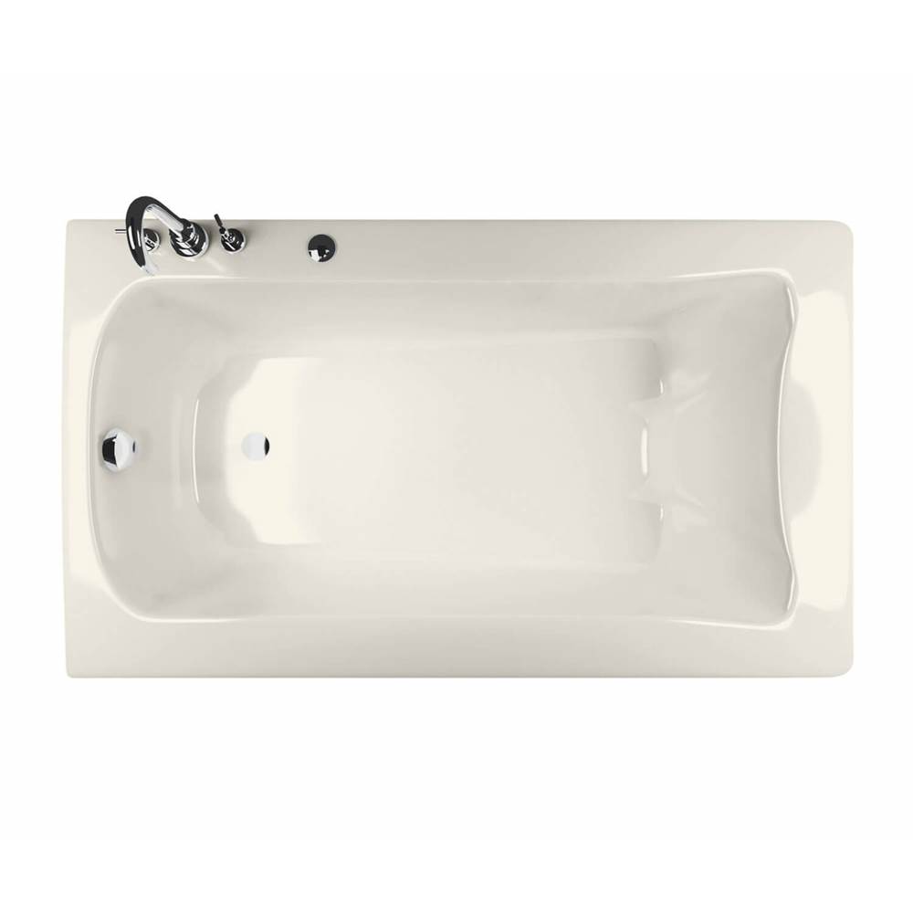 Maax Release 6036 Acrylic Drop-in Left-Hand Drain Aerofeel Bathtub in Biscuit