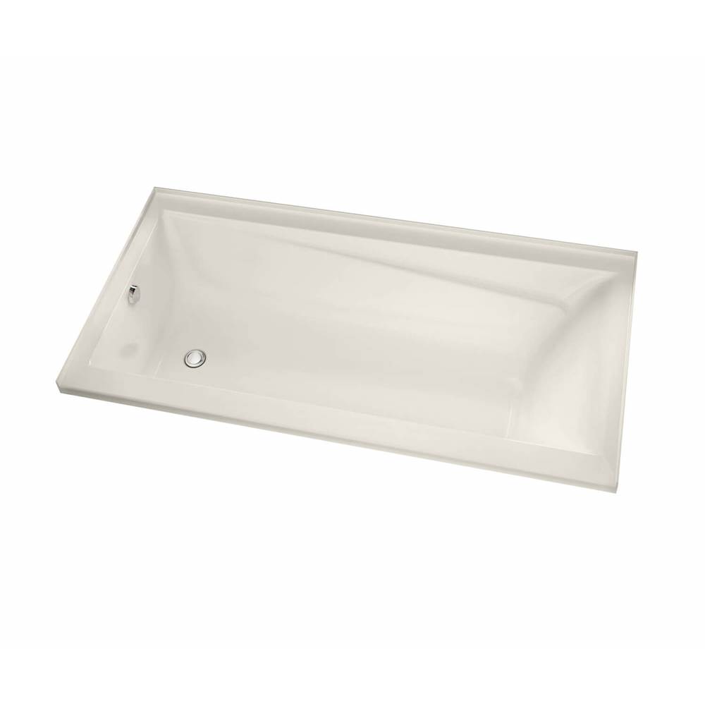 Maax Exhibit 7236 IF Acrylic Alcove Right-Hand Drain Bathtub in Biscuit