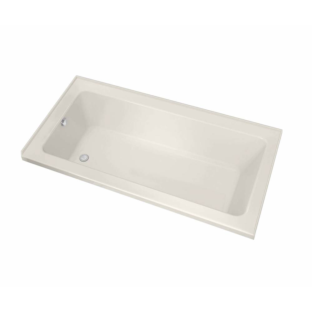 Maax Pose 6032 IF Acrylic Alcove Left-Hand Drain Aeroeffect Bathtub in Biscuit