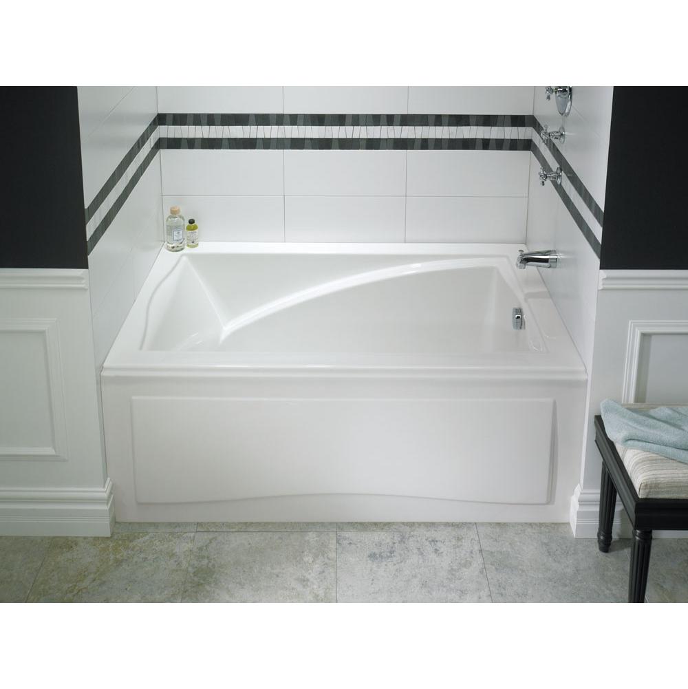 Neptune DELIGHT bathtub 32x60 with Tiling Flange and Skirt, Left drain, Whirlpool, Biscuit