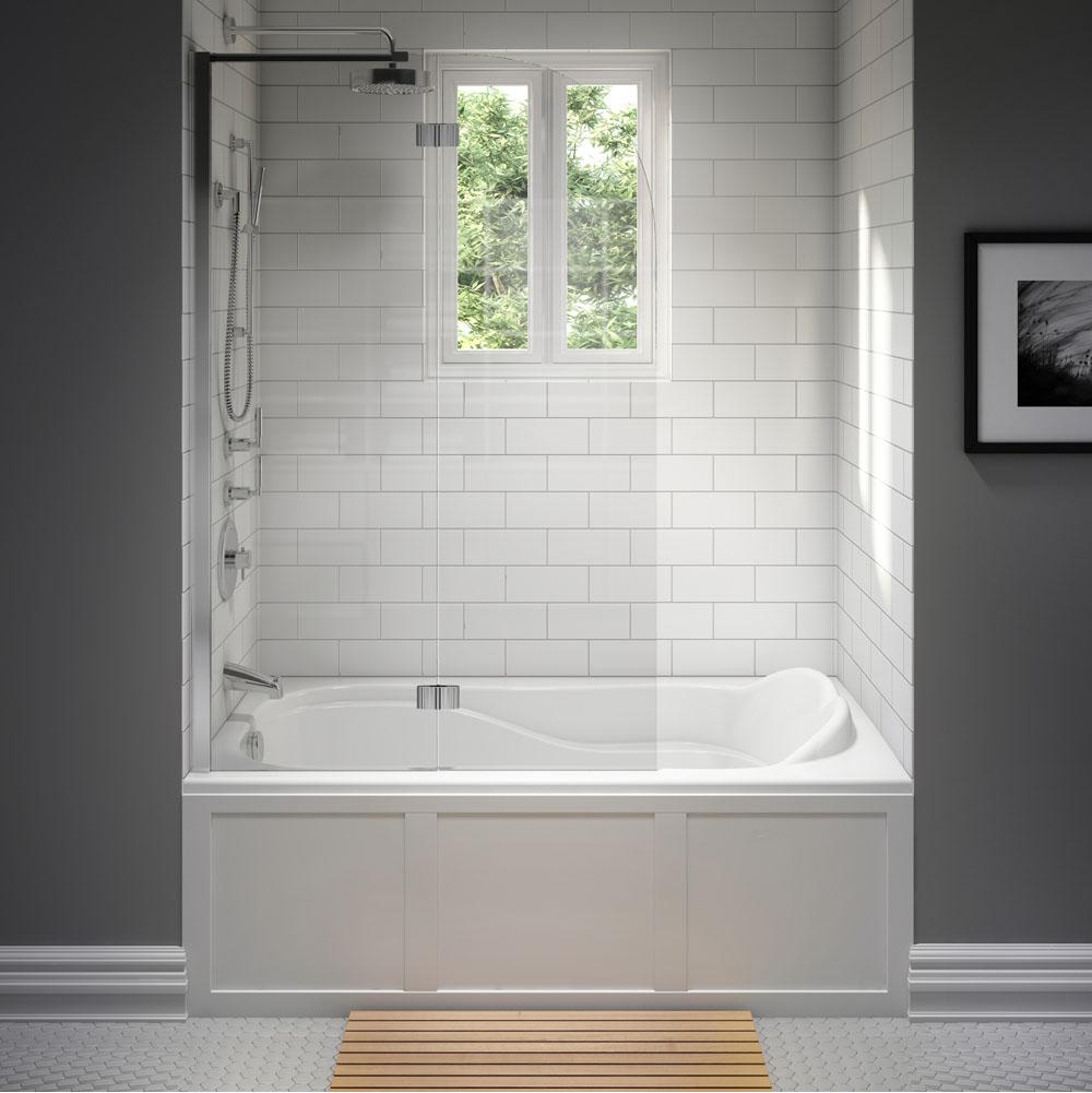 Neptune DAPHNE bathtub 32x60 with Tiling Flange, Right drain, Whirlpool/Activ-Air, Black