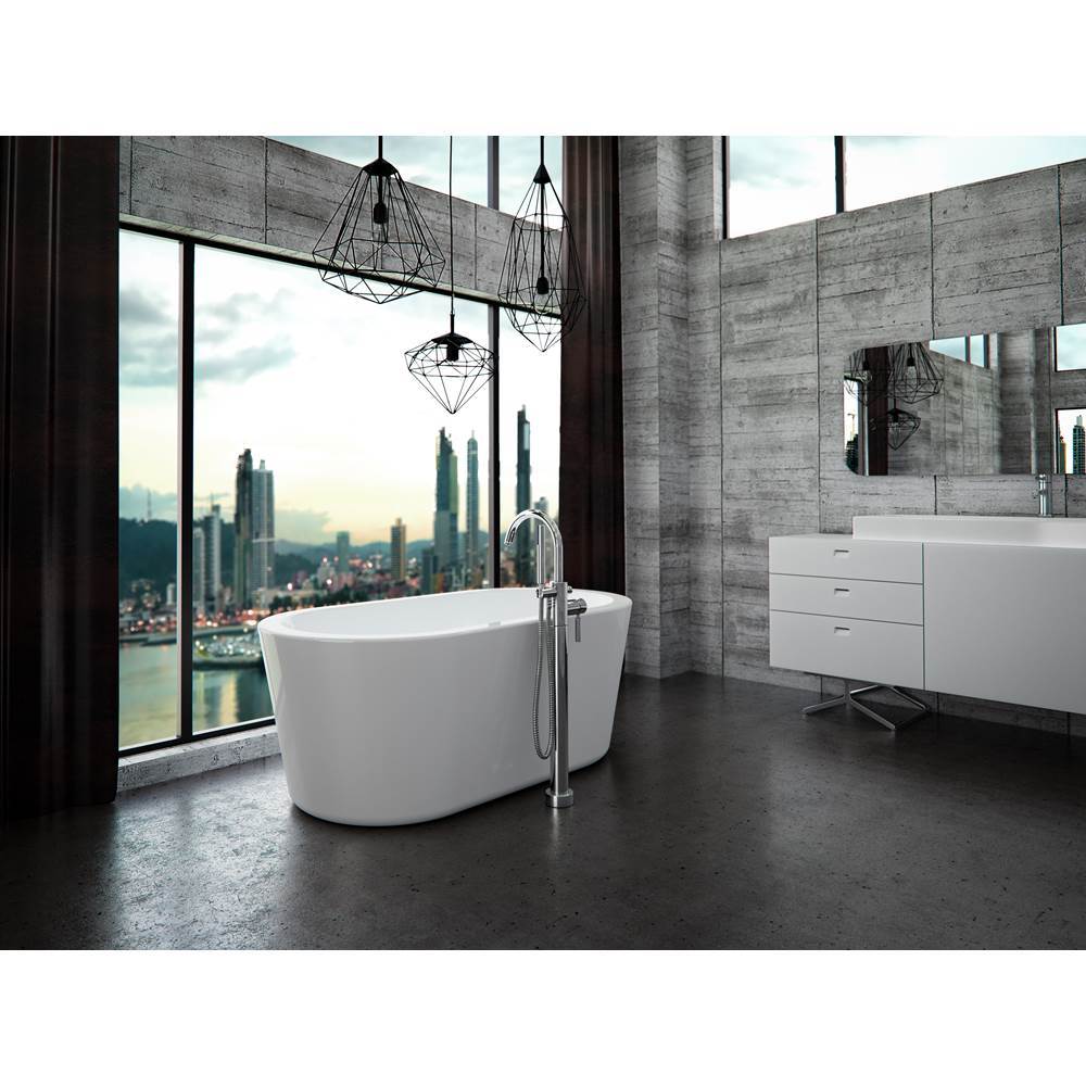Neptune Rouge Freestanding One Piece AMAZE 32x66, Oval, Mass-Air, Chrome Drain, White