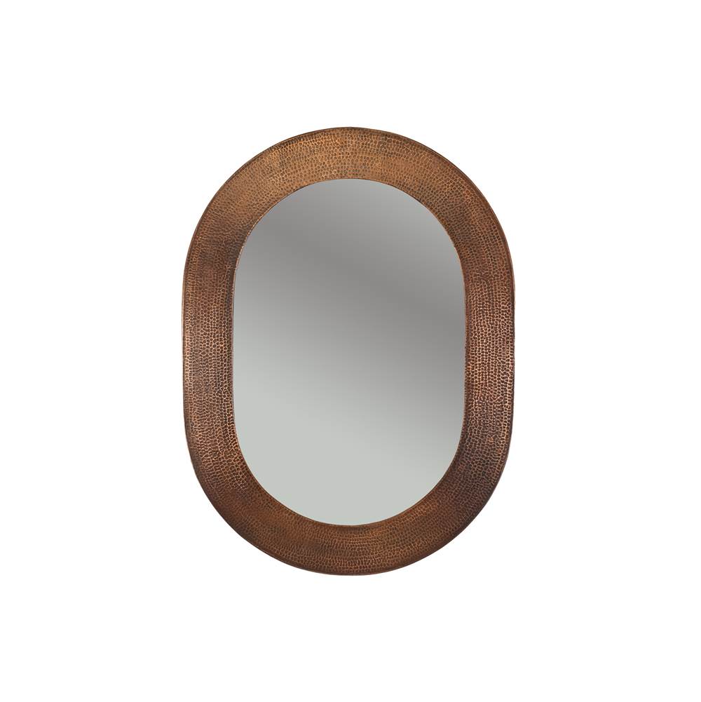Premier Copper Products 35'' Hand Hammered Oval Copper Mirror