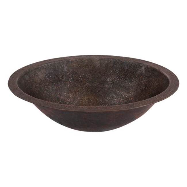 Premier Copper Products 19'' Oval Under Counter Terra Firma Copper Bathroom Sink
