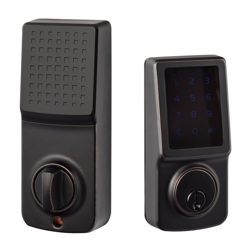 Sure-Loc Hardware Touch Screen Deadbolt With Z Wave Function, Vintage Bronze