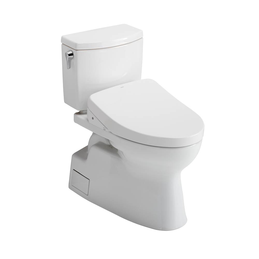 TOTO Toto® Washlet+® Vespin® II 1G® Two-Piece Elongated 1.0 Gpf Toilet With Auto Flush Washlet+® S550E Contemporary Bidet Seat, Cotton White