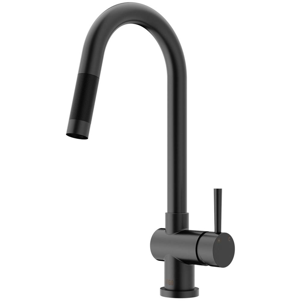 Vigo Gramercy Pull-Down Kitchen Faucet In Matte Black
