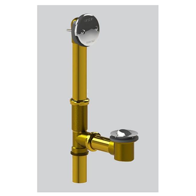 Watco Manufacturing Slip Lock Trip Lever Bath Waste Tubs To 16-In. 17G Brass Brs Polished Brass ''Pvd''
