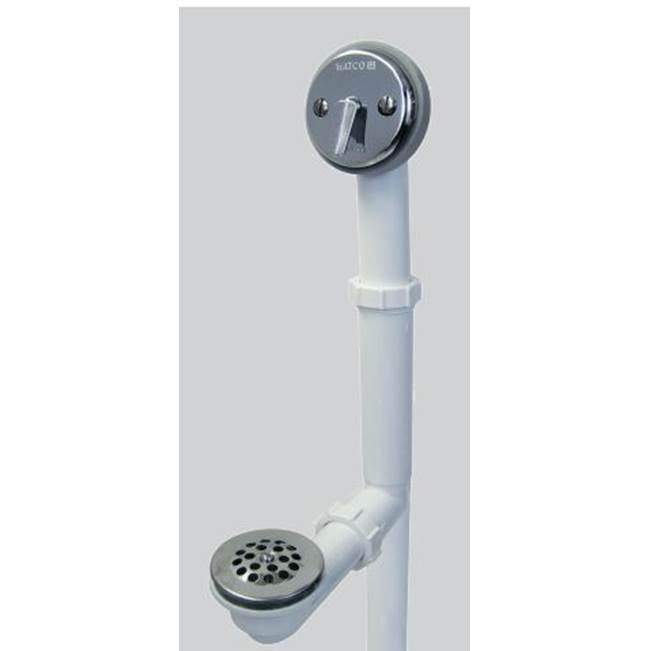 Watco Manufacturing Slip Lock Trip Lever Bath Waste For Tubs To 16-In Sch 40 Pvc White 5 In Extension