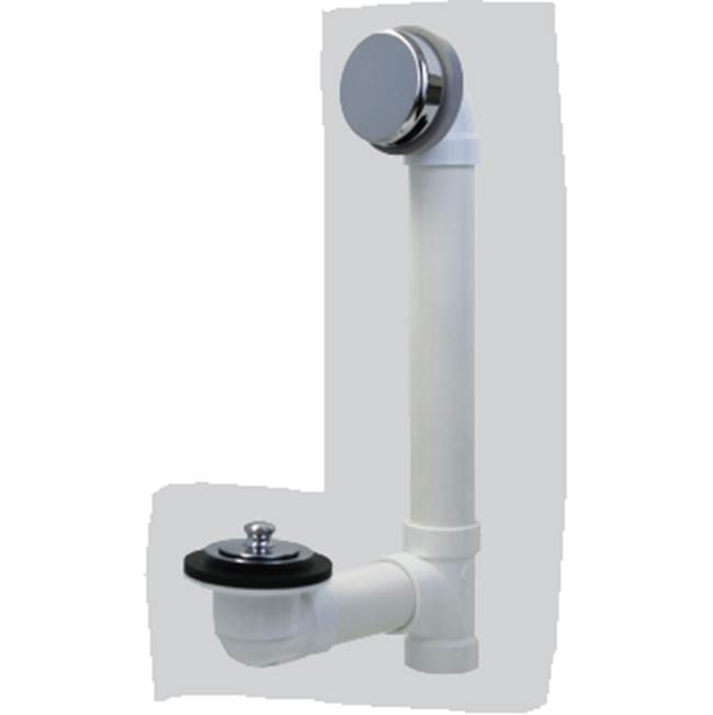 Watco Manufacturing Innovator Lift And Turn Rough-In Tubs To 16-In. Sch 40 Pvc Brushed Nickel