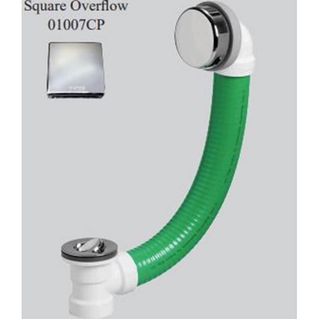 Watco Manufacturing Watcoflex Push Pull 18.0-In. Flexible Tubing Sch 40 Pvc Chrome Plated