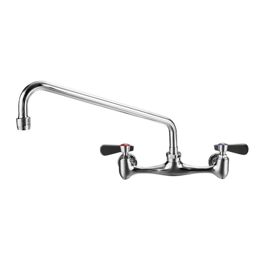 Whitehaus Collection Wall Mount Utility Faucet with Extended Swivel Spout and Lever Handles